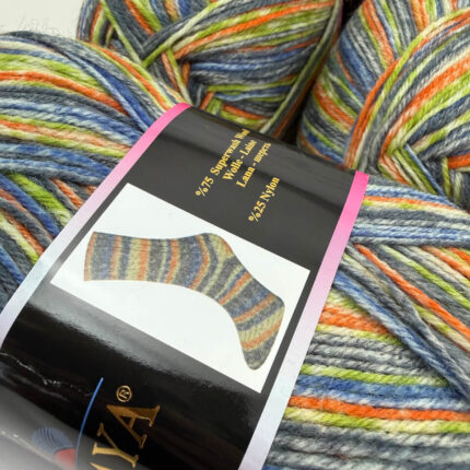 Himalaya Socks Orange Blue Green